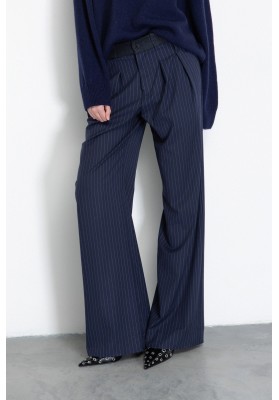 pantalon de vestir raya diplomatica azul