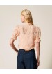 blusa encaje peach