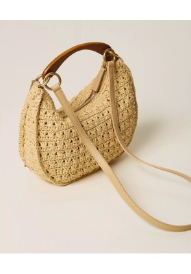 bolso Croissant de rafia