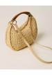 bolso Croissant de rafia