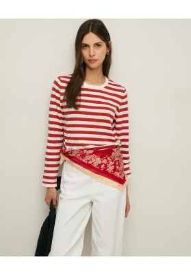 jersey rayas terracota