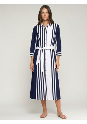 vestido camisero rayas