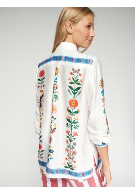 camisa estampado floral vertical