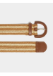 cinturon rafia beige