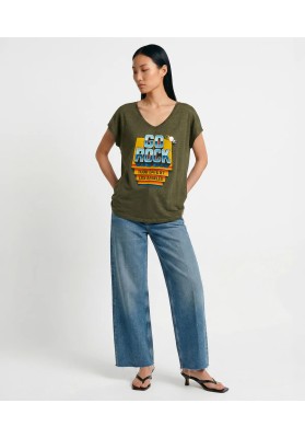 camiseta  go rock lino