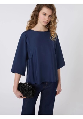 blusón seda azul oscuro