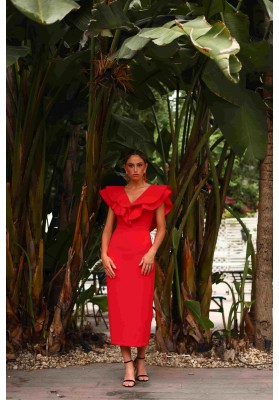 vestido cauca rojo