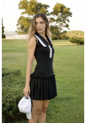 vestido negro canale