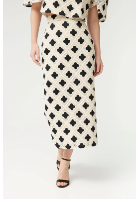 falda anna crudo negro