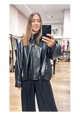 chaqueta bomber ecopiel