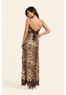 vestido pantera lace leopard