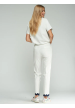pantalon blanco con ribete