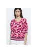 camiseta estampado fucsia