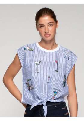 camiseta rayas nudo