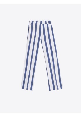 pantalón rayas y botones recto