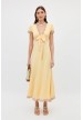 vestido seda mantequilla