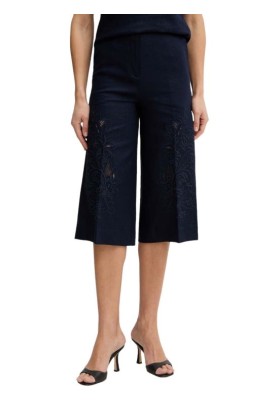 pantalón mezcla lino azul
