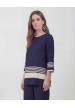 camiseta azul prusia