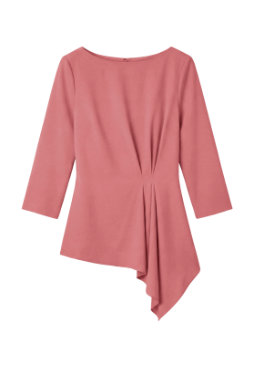 camisa pliegue rosa