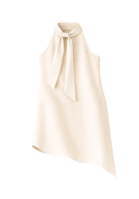 top cuello halter beige
