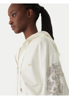 sudadera capucha crudo