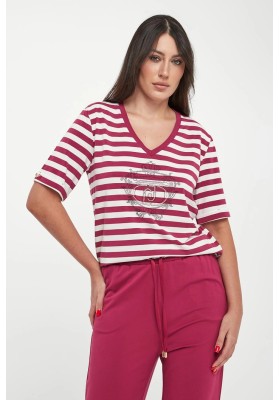 camiseta rayas roja