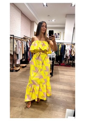 vestido volante fluor