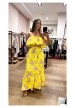 vestido volante fluor