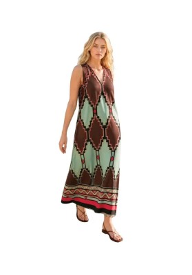 vestido riviera marron