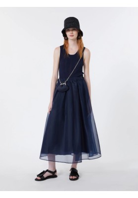 falda organza seda