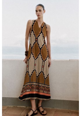 vestido rivera marron